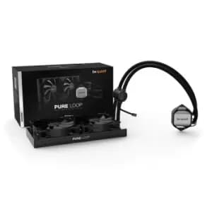 Be Quiet! BW007 Pure Loop 280mm Liquid CPU Cooler, 2 x 14cm Pure Wings 2 PWM Fans, White LED Lighting