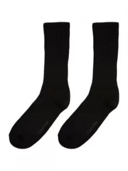 Mens Calvin Klein Two pack rib boot sock Black