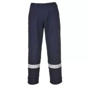 Biz Flame Plus Mens Flame Resistant Trousers Navy Blue Medium 34"