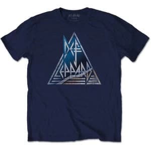 Def Leppard - Triangle Logo Unisex X-Large T-Shirt - Blue