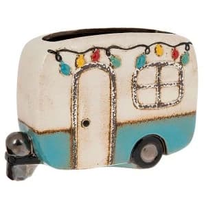 Village Pottery Festival Caravan Pot Blue