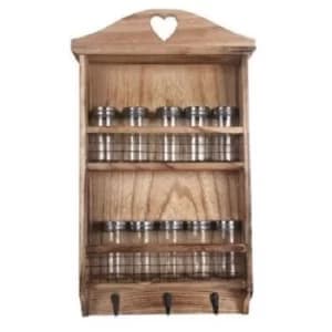 Wooden Spice Wall Rack