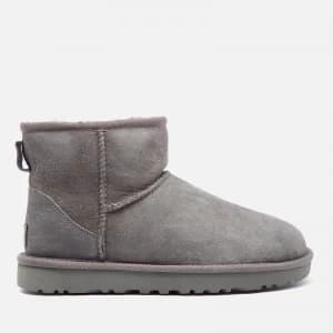 UGG Womens Classic Mini II Sheepskin Boots - Grey - UK 7