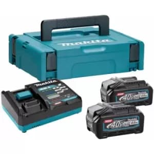 Makita - 191K01-6 40V xgt Power Source Kit 240V 2 x 4.0Ah Batteries, Charger & Makpac Case