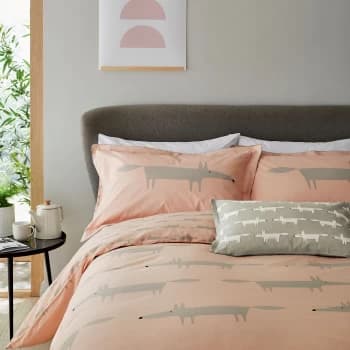 Scion Light Pink Cotton 'Mr Fox' Duvet Cover Set - double
