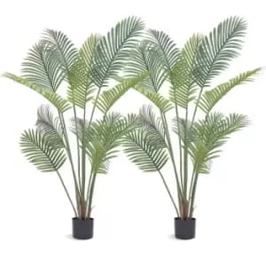 VEVOR Artificial Palm Tree, 1.5m Tall Faux Plant, Secure PE Material & Anti-Tip Tilt Protection Low-Maintenance Plant, Lifelike Green Fake Tree for