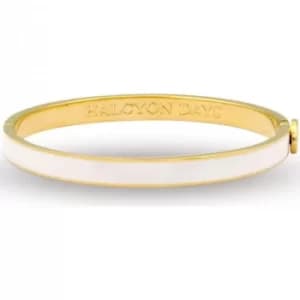 Ladies Halcyon Days Gold Plated Skinny Plain Bangle