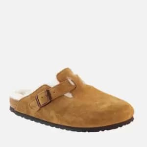 Birkenstock Boston Shearling-Lined Suede Mules - UK 10.5