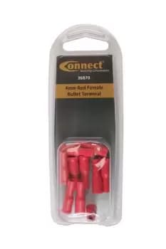 4mm Red Female Bullet Terminal Pk 10 Connect 36870