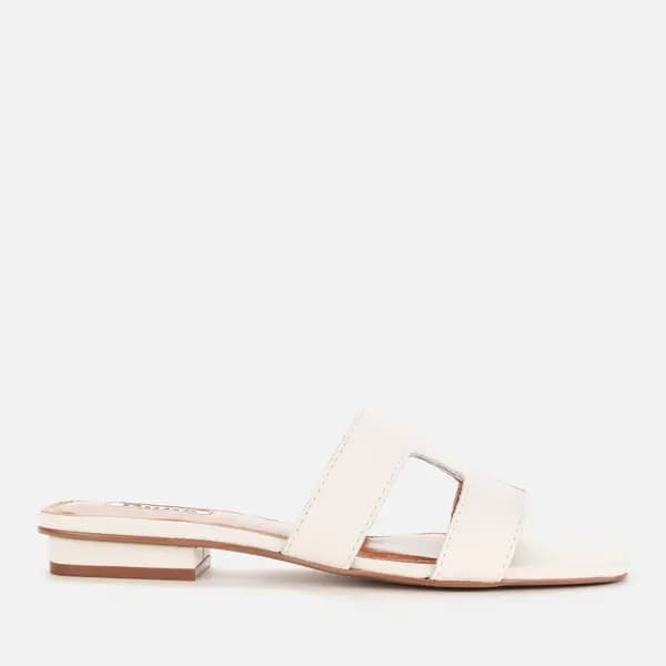 Dune Womens Loupe Leather Sandals - White - UK 3