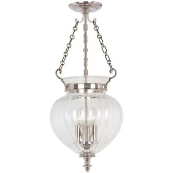 Finsbury Park - 3 Light Medium Ceiling Lantern Pendant Polished Nickel, E14 - Elstead