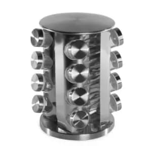 Revolving Spice Rack with 16 Glass Jars Included M&W