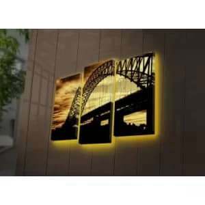 3PATDACT-16 Multicolor Decorative LED Lighted Canvas Painting (3 Pieces)