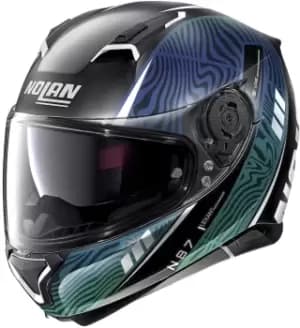 Nolan N87 Sioux N-Com Helmet, black-green, Size 2XL, black-green, Size 2XL