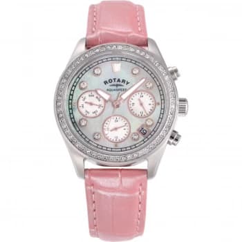 Rotary Pearl And Pink 'Aquaspeed' Chronograph Sports Watch - ALS19000/C/41 - white