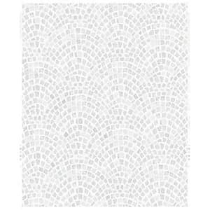 Contour Trajan Silver Kitchen & Bathroom Wallpaper - 10m