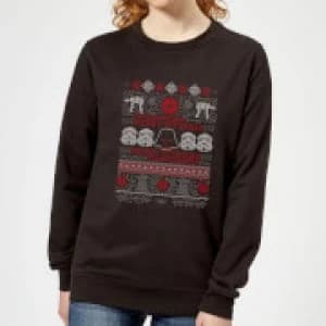 Star Wars Merry Sithmas Knit Womens Christmas Sweatshirt - Black