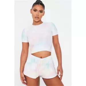 I Saw It First Tie Dye Loose Runner Shorts - Multi