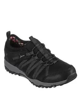 Skechers Seager Hiker Microleather Trainers - Black, Size 4, Women