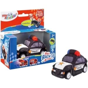 Revellino 23198 Plush Police Car with Pull-Back Motor for Playing and Cuddling