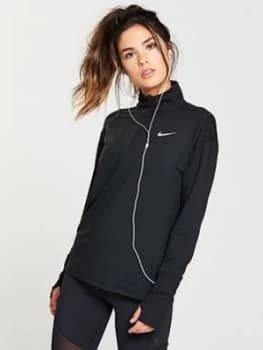 Nike Run Long Sleeve Element Top Black Size L Women