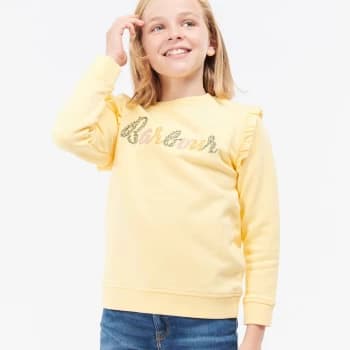 Barbour Girls Lyndale Frill Overlayer - Primrose Yellow - 12-13 Years