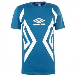 Umbro Cavalier T Shirt - Ocean/White