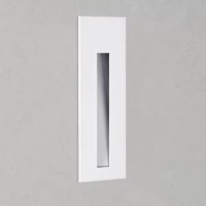 LED 1 Light Outdoor Small Recessed Square Marker Wall White IP65