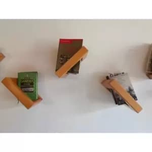 Muvoli Handmade Solid Wood Wall Mountable Bookshelf, Wall Shelf, Minimalist Wood Floating Shelf, Wooden Wall Shelf (Two Shelves) - Decorotika