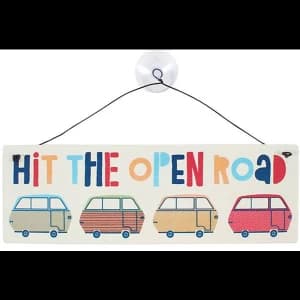 Hit The Open Road Window Sign