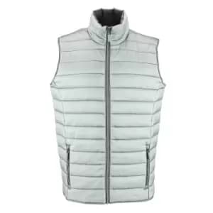 SOLS Mens Wave Padded Water Repellent Bodywarmer/Gilet (M) (Metal Grey)