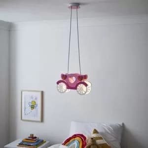 Kiran Princess Carriage Matt Pink Light Pendant, (Dia)325mm