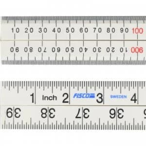 Fisco XFB1ME White Nylon Folding Rule 39" / 1m