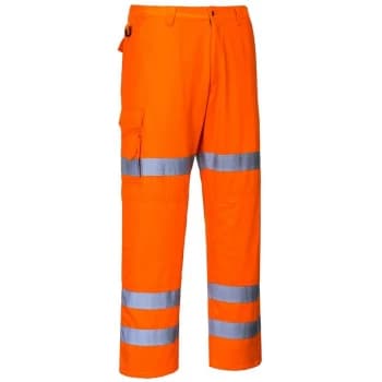 Portwest RT49ORRXXXL - sz 3XL Hi-Vis Three Band Combat Trousers - Orange