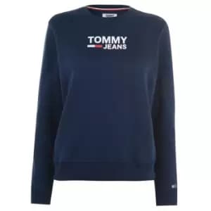 Tommy Jeans Logo Crew Sweatshirt - Blue