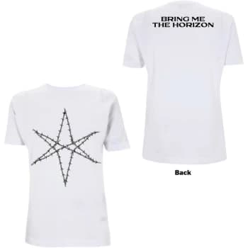 Bring Me The Horizon - Barbed Wire Unisex Large T-Shirt - White