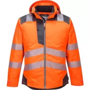 Portwest PW3 Hi Vis Winter Rain Jacket Orange / Grey 3XL