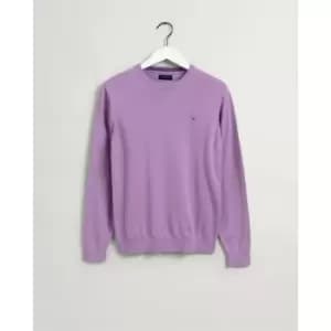Gant Classic Cotton Crew Neck Jumper - Purple