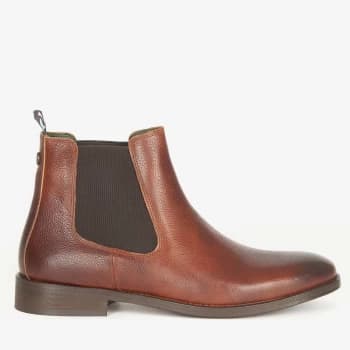 Barbour Mens Bedlington Leather Chelsea Boots - Chestnut Grain - UK 11