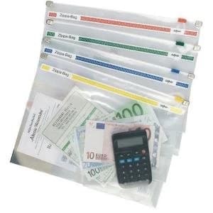 Snopake Zippa-Bag 355 x 235mm A4 Assorted Pack of 25 11463
