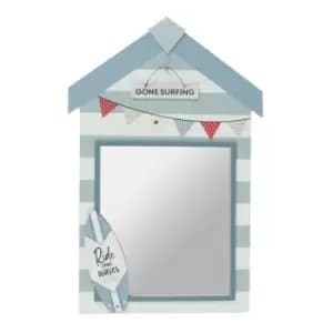 Surf's Up Beach Hut Wall Mirror
