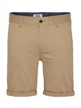 Tommy Jeans Essential Chino Short - Classic Khaki, Classic Khaki, Size 32, Men