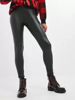 Joe Browns Perfect Pu Leggings - Black, Size 12, Women
