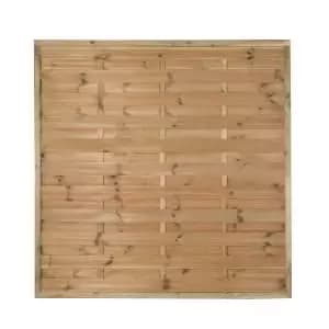 Forest Garden Pressure Treated Horizontal Hit & Miss Fence Panel - 1800 x 1800mm - 6 x 6ft - Pack of 4
