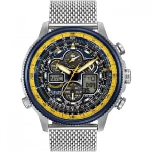 Mens Citizen Navihawk A-T Blue Angels Alarm Chronograph Radio Controlled Watch