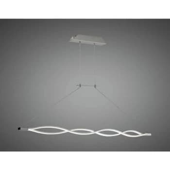 Sahara XL pendant light 42W LED 3000K, 3400lm, silver / frosted acrylic / polished chrome