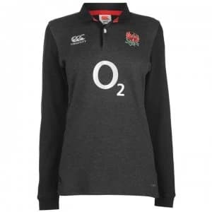 Canterbury England Away Classic Long Sleeve Shirt 2018 2019 Ladies - Black