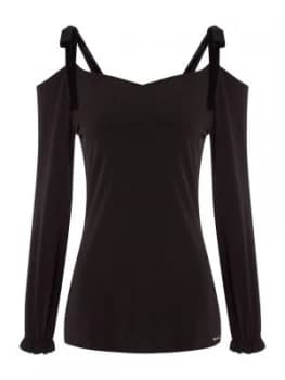 Michael Kors Velvet strap detail top Black