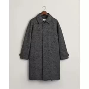 Gant Relaxed Fit Wool Carcoat Ebony Blac - Black