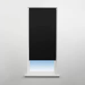 Universal Plain Jet Black Blackout Roller Blind Jet Black